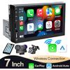 Hippcron 7 "1Din Autoradio Wireless CarPlay Android Auto Bluetooth AUX USB Universale Multimediale Lettore MP5 Mirror Link Autoradio