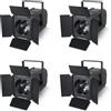 U'King 4PCS 200W COB LED Par Light DMX512 LED con messa a fuoco Luce frontale con porte della stalla Zoom lineare Luce da palco per DJ Concerto Festa