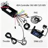 NONE Controller onda sinusoidale 1000W-2000W 30A/40A con LCD S966 PAS e acceleratore, 36V 48V 64V per riparazione moto UART 2 E-mountain bike