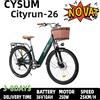CYSUM Cityrun-26 Bici elettrica Motore da 250 W Bicicletta elettrica modello da ragazza Batteria 36 V 10 Ah Bicicletta elettrica per tutti i terreni