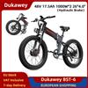 LANKELEISI Dukawey BST-6 Bici Elettrica Pieghevole 1000W*2 Doppio Motore 48V 17.5Ah 26*4.0" Freno Idraulico per Bici Elettrica Fuoristrada 85Nm 7 Velocità 42 km/h