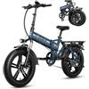 Bicicletta Elettrica Pieghevole E20 con Pneumatici Spessi 20 Pollici * 4.0, Motore 1000W, Batteria 48V 17.5AH, per Campeggio, Città e Tutti i Terreni