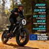 NONE Bicicletta elettrica per adulti DEEPOWER F6, moto fuoristrada ad alte prestazioni, motore brushless da 4000W, pneumatici da sabbia da 20 pollici, sblocco con password NFC.