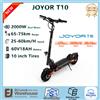 JOYOR Monopattino Elettrico JOYOR T10 Nuovo Modello 2026, Doppio Motore 2000W, Batteria 60V18AH, Freno Idraulico, Sblocco Rapido NFC, 60km/h, Telaio in Lega di Alluminio, Ruote da 10 Pollici, per