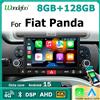 wondefoo Autoradio 7'' Wireless Carplay Android 15 per Fiat Panda 2020-2023, Schermo Bluetooth 2din, Stereo Multimedia Player