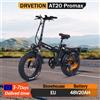 NONE Bicicletta Elettrica DRVETION AT20 Pro con Freni, Potente Motore, Batteria 48V20AH, Bici Elettrica per Adulti, Pneumatici All-Terrain da 20.4 Pollici, E-bike