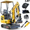 LEITE Mini Escavatore CE/EURO5, Mini Digger da 1 Tonnellata, Consegna Rapida, Escavatore Diesel da 1,6 Tonnellate, Digger per Uso Domestico Personalizzabile
