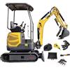 NONE Mini Escavatore 1.5 tonnellate 1.8 tonnellate Personalizzabile Spedizione Gratuita Multifunzione Motore Kubota Escavatore Cingolato Piccolo per Fattoria e Uso Domestico