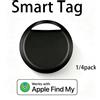 HIMOJO Confezione da 4 Smart Tag per Apple Find My - Localizzatore Bluetooth con avviso di oggetto smarrito e segnale sonoro forte per chiavi, portafogli e bagagli