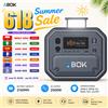 ABOK Centrale elettrica ABOK 2500W, generatore solare AC, batteria LiFePO4 2160Wh, oltre 4000 cicli di carica, per alimentazione domestica, campeggio, emergenze.