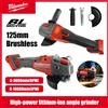 Milwaukee Smerigliatrice Angolare Milwaukee 125mm Brushless, Macchina per Lucidatura e Taglio, Interruttore a Leva Senza Blocco, Utensile Elettrico Cordless