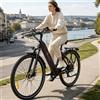 Ttgo Bicicletta Elettrica TTGO 28" per Adulti, Batteria Rimovibile 36V 18AH, Autonomia 120KM, Motore Posteriore 250W 52NM, Freno a Disco a 7 Velocità, E-Bike per Pendolari