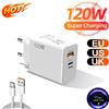 NONE Caricabatterie Originale 120W Ricarica Rapida Hypercharge Adattatore di Alimentazione EU US UK USB 6A Tipo C per Accessori Huawei Xiaomi Ultra Redmi