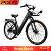 NONE Bicicletta elettrica da città PIXAR C1 PRO con motore da 250W, batteria da 36V 18Ah, velocità massima 25 Km/h, con cestino e display LCD
