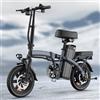 Urlife F1L E-Bike Pieghevole da 14 Pollici 500W 48V 7.5Ah Batteria Rimovibile e Ricarica Rapida 40KM Sospensione Anteriore Idraulica Freni a Doppio Disco Naviga