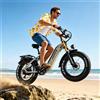 CEAYA Bicicletta Elettrica Per Adulti CEAYA A20PRO eBike, 48V 20AH Batteria Mountain Bike Elettrica, Freno a Olio, Doppia Sospensione, Pneumatici Larghi, Luce Freno Bicicletta elettrica da pendolare