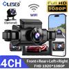 OLESED Dash Cam FHD 1080P a 4 Canali con Wi-Fi, Registratore Video per Auto con 4 Telecamere, Visione Notturna, Scatola Nera, Monitoraggio Parcheggio 24H