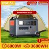 Oscal PowerMax 6000 Stazione di Alimentazione Portatile, Generatore 6000W 3600Wh LiFePO4, Generatore con 14 Prese per Emergenze Domestiche, Campeggio all'Aperto