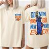 NONE Maglietta Vintage Go New York Go Basketball, T-shirt Retrò in Cotone per Tifosi della Squadra di New York, Estate 2026, Uomo/Donna, Stile Y2k