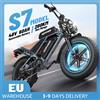 DEEPOWER Bicicletta Elettrica S7 20 Pollici per Pendolarismo, Autonomia 200km, 250W, Batteria 48V 20Ah, Velocità 25 km/h, 7 Marce, Freni a Disco, E-bike, Biciclette Elettriche per Consegna Cibo