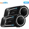 Fodsports 2 pz Fodsports FX7 Mesh Interfono per moto Auricolare interfono per casco Bluetooth, BT5.4,10 Rider 2000M,APP di supporto.