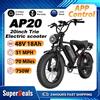 NONE Bici Elettrica AP20 750W 48V 18Ah con Pneumatici Fat da 20 Pollici, 31MPH, 70 Miglia di Autonomia, Controllo Tramite App, per Adulti, Tutti i Terreni, Fuoristrada, Bici da Pendolare - Disponibile in