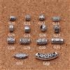 AUSHIYA 20 Pz/lotto Argento Antico Tibetano Intagliato Tubo Del Distanziatore Perline/Metallo Branello Allentato Pendenti e Ciondoli per Il Braccialetto Gioielli FAI DA TE Che Fanno Accessori