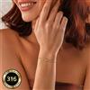 NONE Bracciale alla Moda in Acciaio Inossidabile con Catena a Serpente Annodata, Regalo Placcato Oro per San Valentino per Uomini e Donne