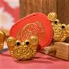 NONE 🎊 Portafortuna Feng Shui a Forma di Granchio che Mordicchia il Denaro, Ornamento Decorativo con Scritta 'Ricchezza Quotidiana' per Longevità e Stabilità Finanziaria