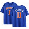 Hot Toys 2026 New York Jalen Brunson N. 11 T-shirt 100% cotone Abbigliamento unisex Uomo Donna T-shirt estiva Y2k O-Neck Maglietta casual popolare