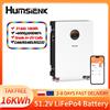 Humsienk Batteria LiFePO4 Humsienk 48V 314Ah da Parete, Accumulo Energetico 16.08kWh, BMS 200A con Bilanciamento Attivo, LCD con Bluetooth, RS485/CAN/RS232 per Solare Off-Grid, Backup Domestico