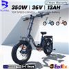 BLUVALL Bicicletta Elettrica Pieghevole Bluvall Z01 con Motore 250W, Batteria Rimovibile 36V13AH, Pneumatici Fat 20*4.0 Pollici, per Pendolari Urbani e Adulti