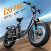 URLIFE Bicicletta Elettrica per Adulti con Pneumatici Fat da 20"x4 E20 PRO | Bicicletta Elettrica con Motore da 1500W di Potenza Massima, Batteria Rimovibile da 48V 15.6Ah, 7 Velocità, Velocità Massima