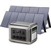 ALLPOWERS R2500 Stazione di Alimentazione Portatile 1920Wh 2500W Generatore Solare e Pannelli Solari SP037 400W / 2X400W Caricatore Solare per Campeggio