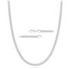 Rajputana Catena d'argento da uomo 4mm 925 Catena Figaro