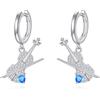 Vadmans Orecchini per violino da donna, in argento Sterling 925, pendenti, orecchini a goccia, ideali come regalo per donne e ragazze