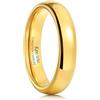 King Will Glory - Anello nuziale da uomo in carburo di tungsteno, placcato oro/oro rosa, lucidato, comodo, curvo, 69.7 (22.2), Carburo di tungsteno, Non pietra preziosa