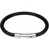 PROSTEEL Bracciale Caucciu Nero Braccialetti in Caucciu Sintetica Bracciale Pelle Nero con Confezione Regalo 18CM