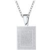 PROSTEEL Collana Pendente Muhammad Allah Corano, Catena regolabile 50 55 60cm, Acciaio INOX/Placcato Oro 18K, Gioiello Religioso Religione Sura Islamico Musulmano, Argento Oro (Confezione Regalo)