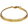 Prosteel - Bracciale da uomo a catena in acciaio inox, in stile cubano, 21/23 cm (nero, oro) e 18ct base metallo placcato oro, cod. PSH2796J-21