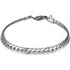 PROSTEEL Bracciale a Catena Cubana Uomo Acciaio Inossidabile Bracciali Acciaio Uomo 23 cm/6,5 mm Bracciale Uomo Catena Cubana con Confezione Regalo