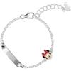 Disney Braccialetto in argento Sterling 925 con placca di Minnie