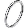 PROSTEEL Anello Acciaio Inossidabile Donna Uomo a Fascia Colore Argento Fede Misura 7