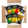 COCOJOY Vintage Potatoes Box Patatine Gusti Assortiti da 120g - Confezione Multipack con 7 Gusti Misti - Snack Salati Artigianali Super Croccanti Gourmet