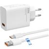 MKnenaJn Caricabatterie rapido da 33 W con cavo USB C da 2 m, caricatore Turbo adattatore per caricabatterie rapido Xiaomi per Xiaomi 11 Lite/Mi 11i/10T Lite/Mi 10T Pro/Mi 10T/Redmi Note 13 5G 12S 11 11S 10