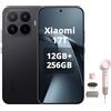 XIAOMI Smartphone 17T, 12 GB + 256 GB, con Android, display da 6,59 pollici, 120 Hz, batteria al carbonio al silicio da 6500 mAh, fotocamera Leica 5X, nero, asciugacapelli incluso (rosa, 2 ugelli)