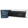 MediaRange Tastiera wireless wireless con 105 tasti, layout QWERTY (GR), tastiera PC con ricevitore wireless USB 2.0 Nano, portata 10 m, resistente agli spruzzi d'acqua e regolabile in altezza, nero