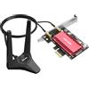 WAVLINK WiFi 6E AX5400M Scheda di rete PCIe, adattatore wireless AX210 a tre bande con Bluetooth 5.3, MU-MIMO, WPA3, OFDMA, staffa a profilo basso, dissipatore evoluto, per PC Windows 11/10