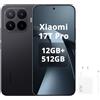 XIAOMI Smartphone 17T Pro, 12 GB + 512 GB, con Android, display da 6,83 pollici, 144 Hz, batteria al carbonio di silicio da 7000 mAh, fotocamera Leica 5X, nero, caricatore da 67 W incluso