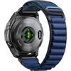 NotoCity Cinturino per Garmin Fenix 7/6/6 pro/5, Cinturino 22mm per Garmin Fenix 7 pro/5 plus/8, Forerunner 965/955, Nylon Quickfit Gancio a G Regolabile per Epix Gen 2, Approach S60/S62(Blu marino)